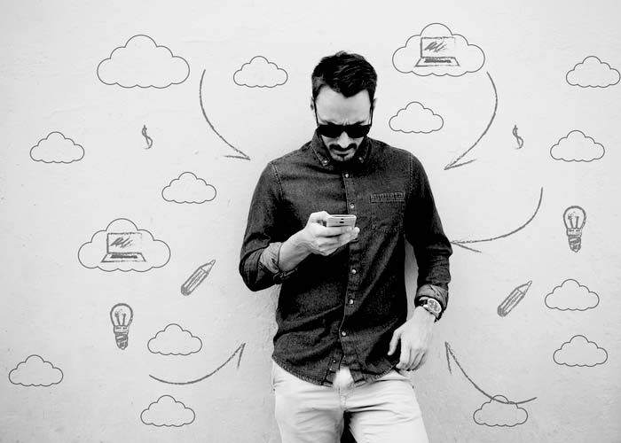 Man spying Whatsapp
